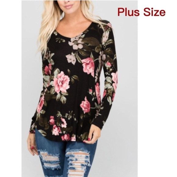 NEW Plus size floral top - Picture 1 of 4